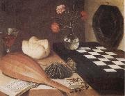 Lubin Baugin Still Life with Chessboard painting